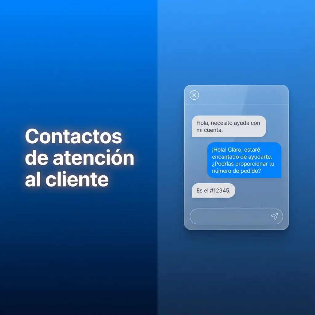 Ilustración de atención al cliente con iconos de chat, correo, formulario web y app móvil para soporte de depósitos.