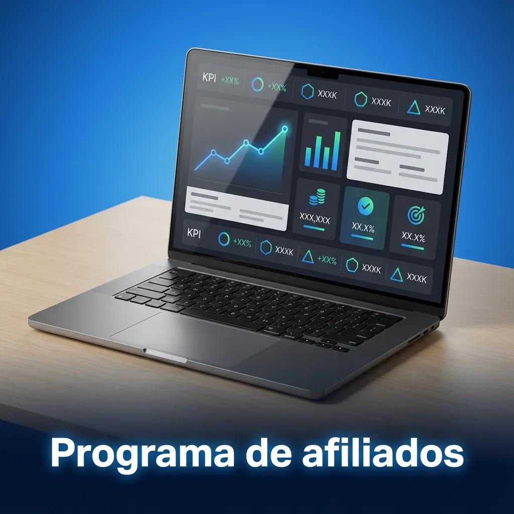 Banner del programa de afiliados 1win, con texto explicando comisiones por referir jugadores de casino y apuestas deportivas