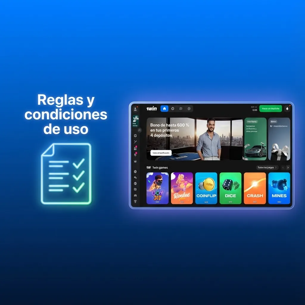 Pantalla de sitio peruano mostrando reglas de uso, condiciones de bonos y requisitos legales para apostar responsablemente