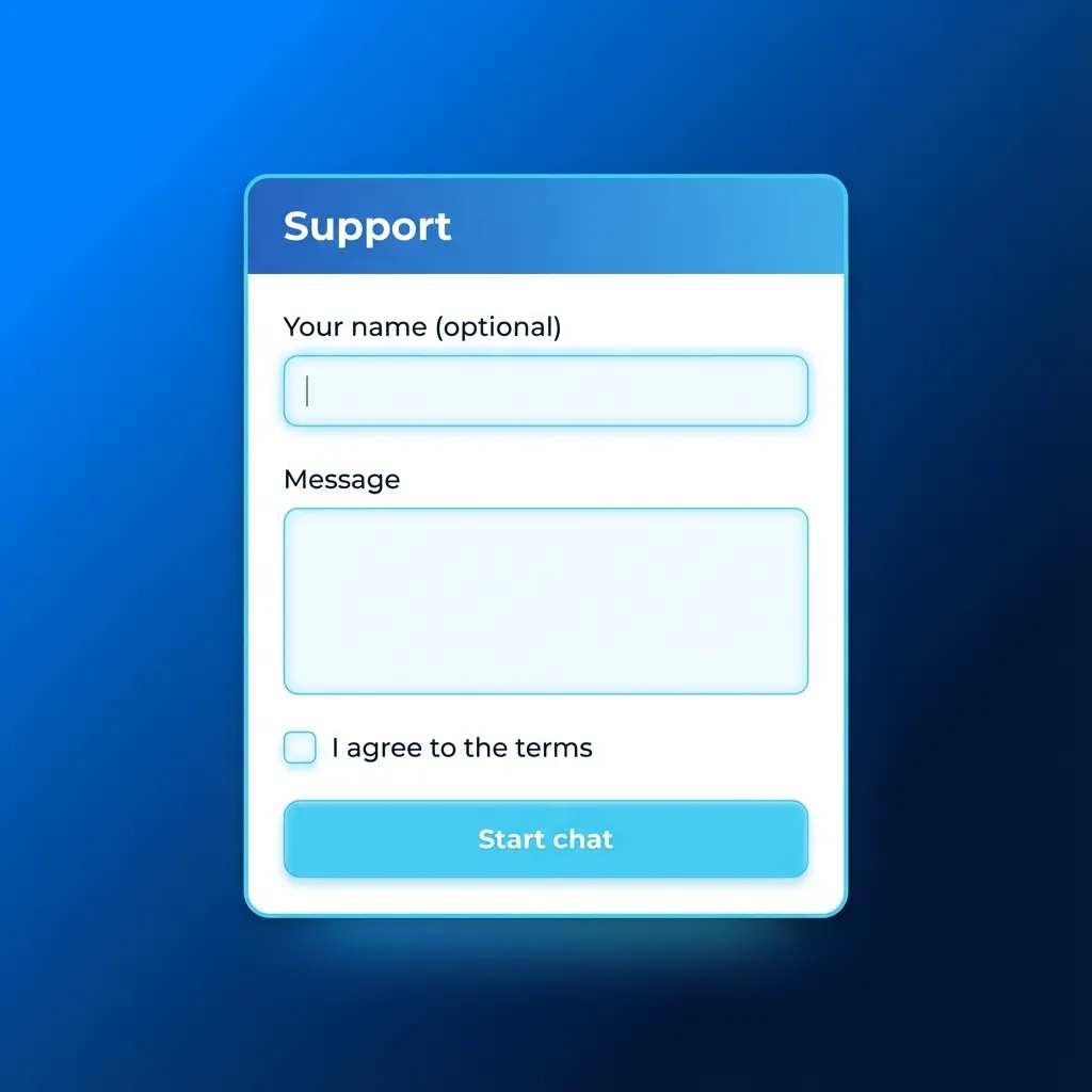 Ilustración de soporte al cliente 1win Perú con chat en vivo, correo, formulario web y redes sociales disponibles 24/7