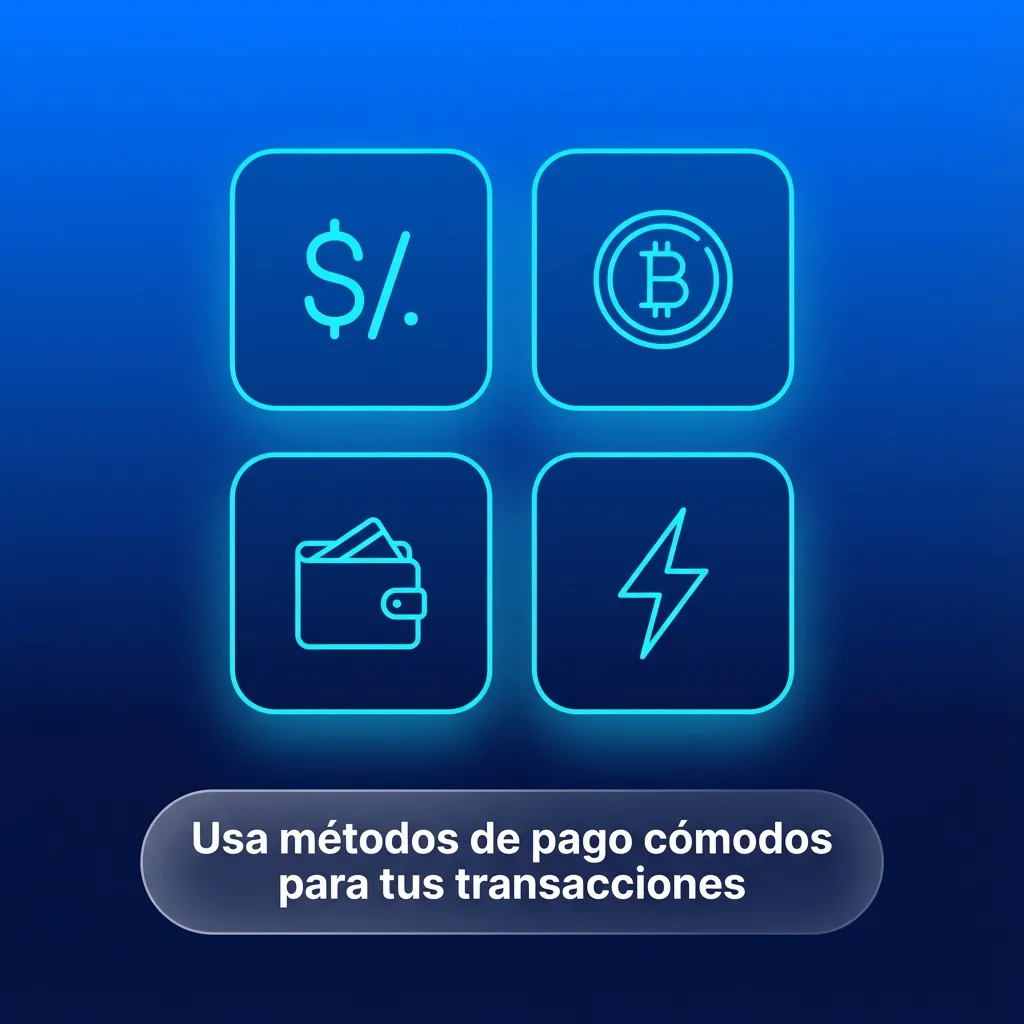 Ilustración de métodos de pago en Perú: billeteras QR, criptomonedas, bancos, tarjetas y pagos electrónicos seguros.