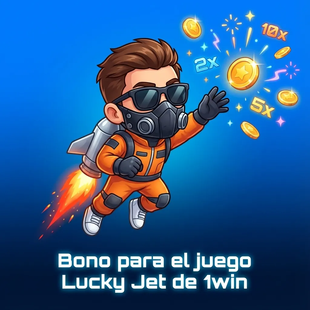 Banner de bono de bienvenida 1win para Lucky Jet con oferta hasta 500 % y 7 200 PEN para nuevos jugadores