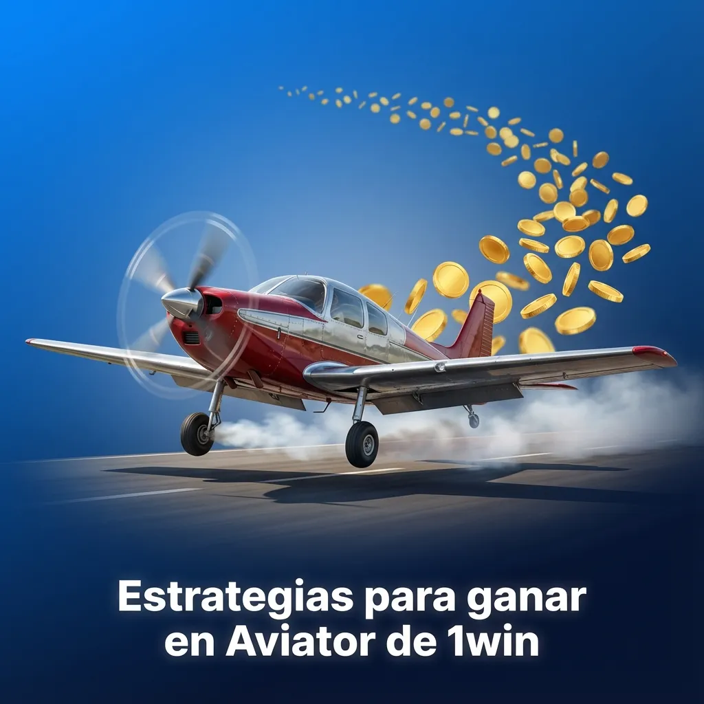 Ilustración de Aviator 1win con avión despegando y consejos de apuestas responsables en pantalla