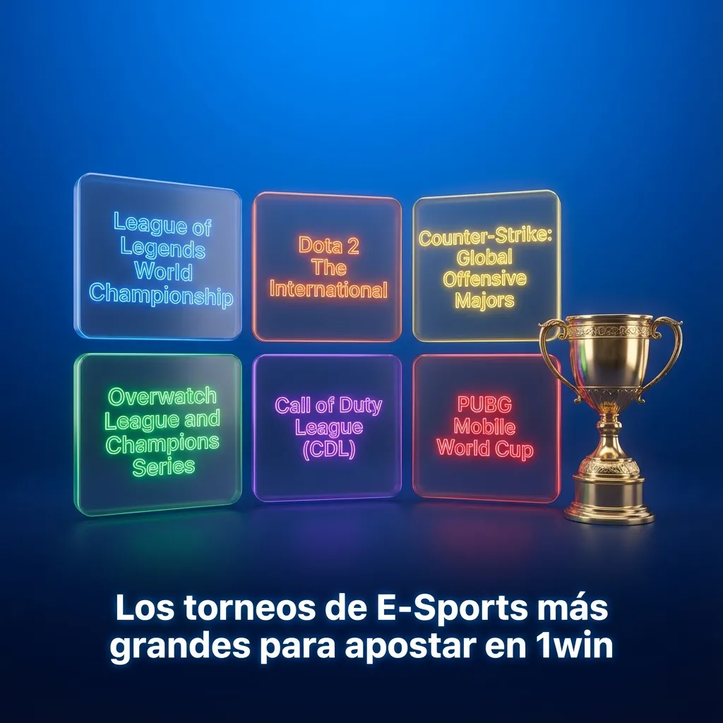 Tabla de torneos E-Sports para apostar en 1win con Dota 2, CS2, LoL, Valorant, StarCraft II, Mobile Legends y Rainbow Six