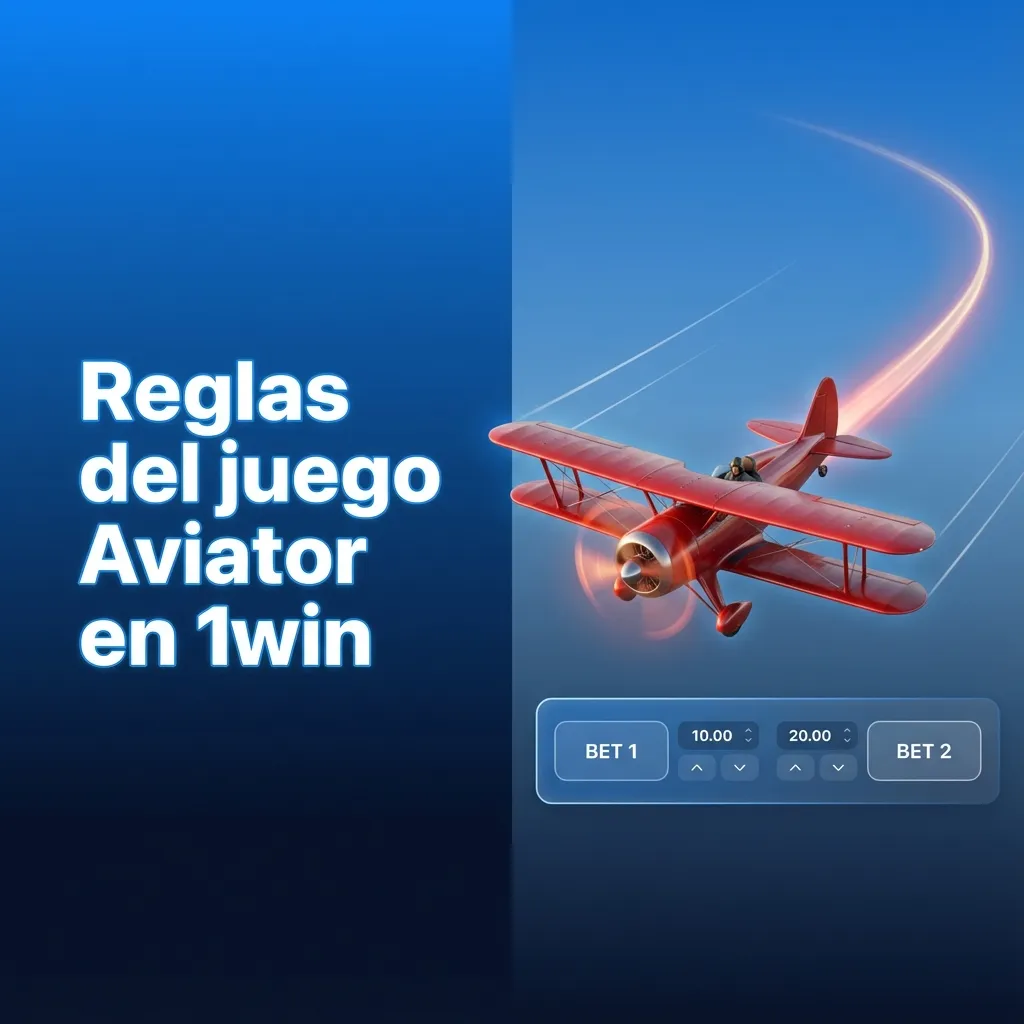 Ilustración del juego Aviator en 1win con avión, multiplicador creciente y botón para retirar apuesta antes del crash