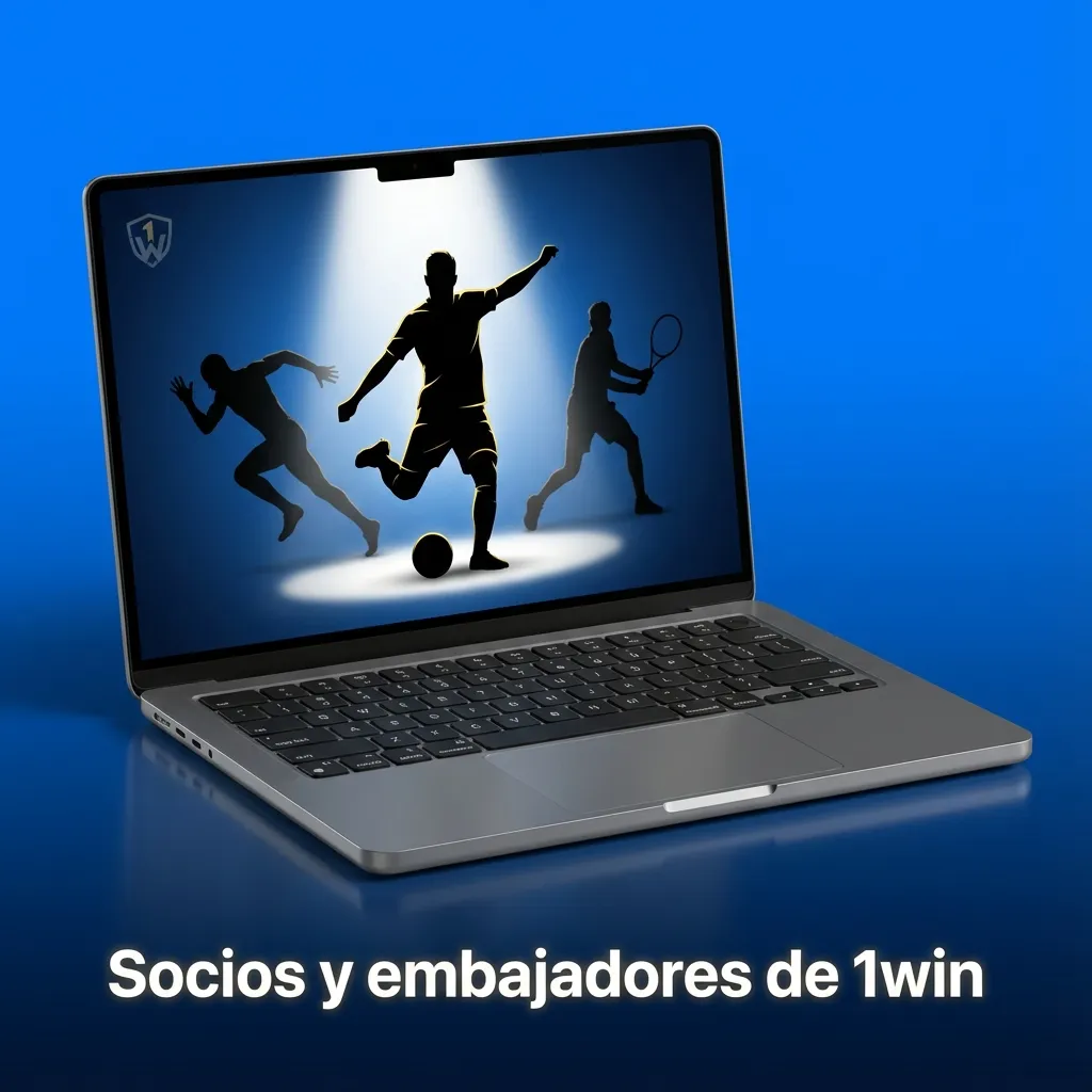 Ilustración de socios y embajadores de 1win Perú: deportistas, creadores de contenido y proyectos deportivos regionales