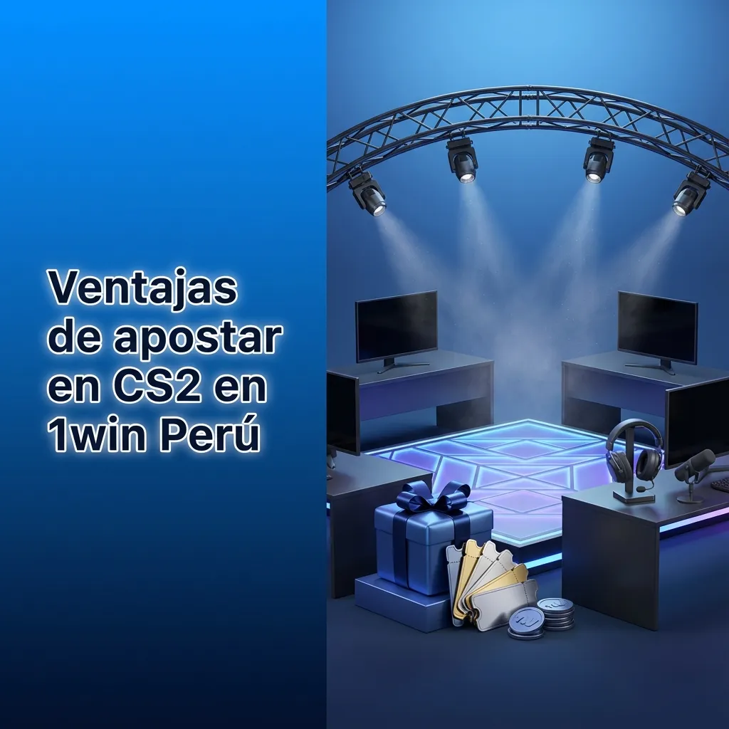 Banner de apuestas CS2 en 1win Perú, mostrando bonos en soles, cuotas altas y app móvil para apostar en vivo.