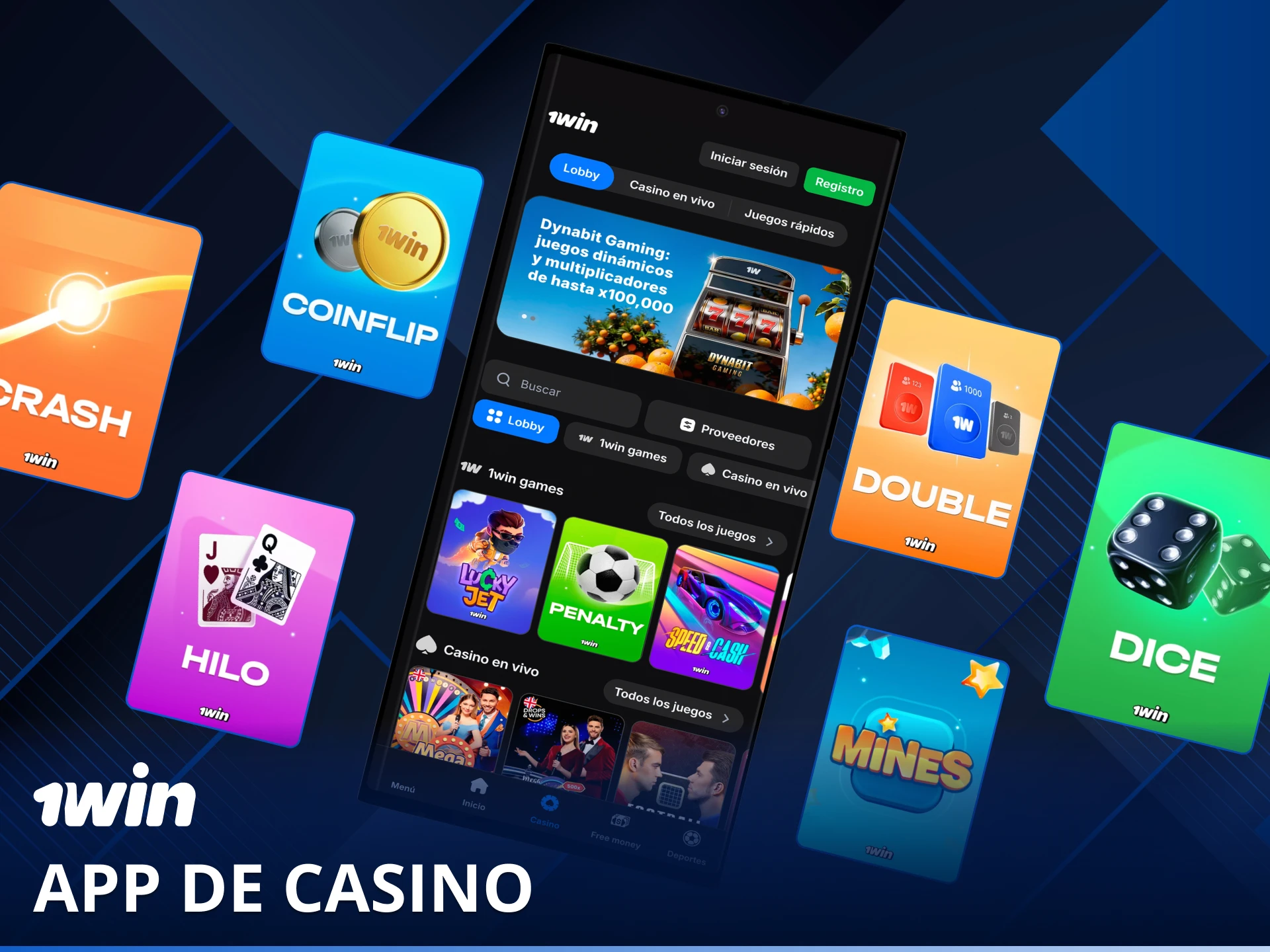 Juega a tus tragamonedas favoritas dentro de la app de casino 1win en Perú.