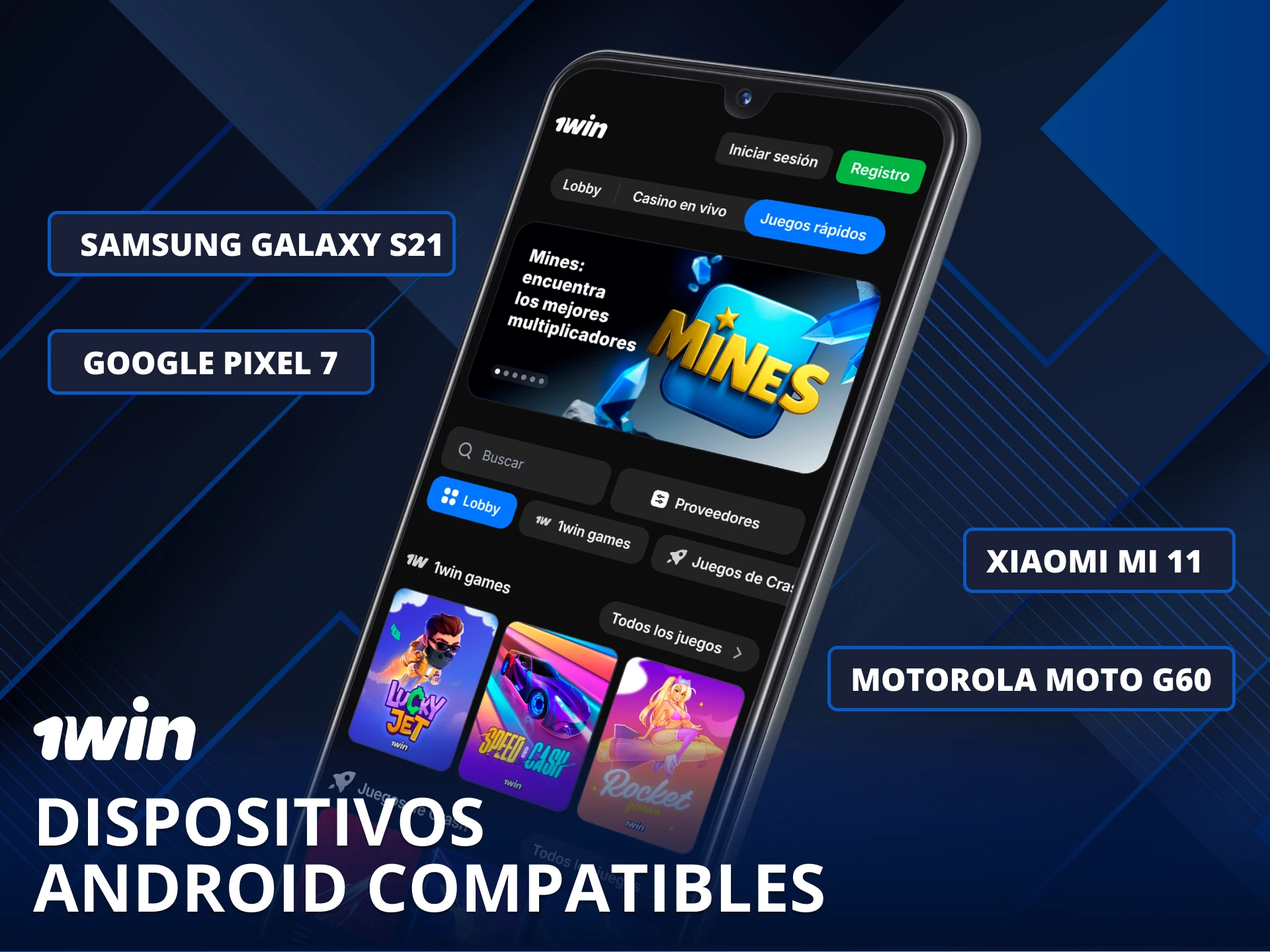 Consulta la lista de dispositivos Android compatibles con la aplicación de 1win.