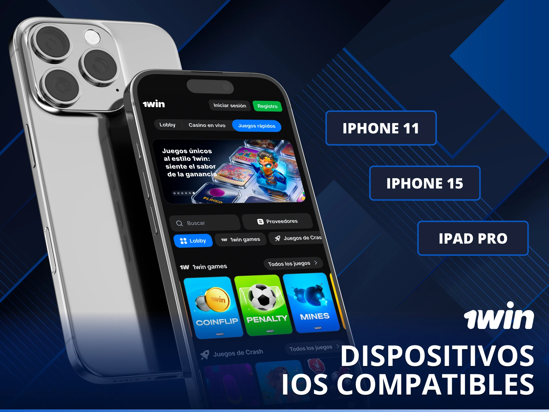 Revisa los modelos y requisitos de los dispositivos iOS compatibles con 1win.