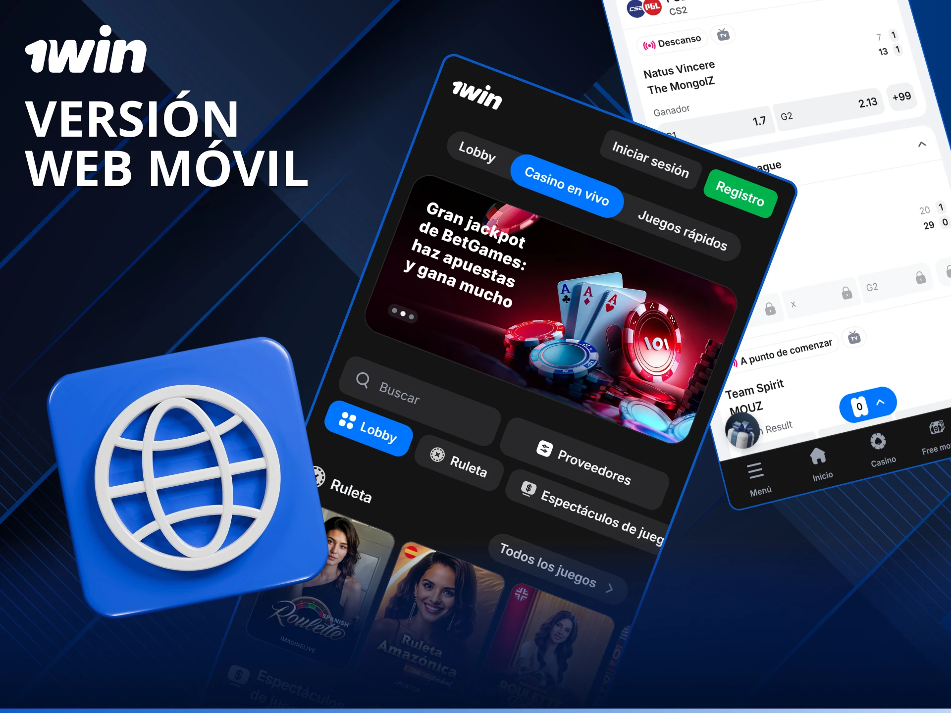 Apuesta sin descargas utilizando la versión web móvil de 1win desde tu navegador.