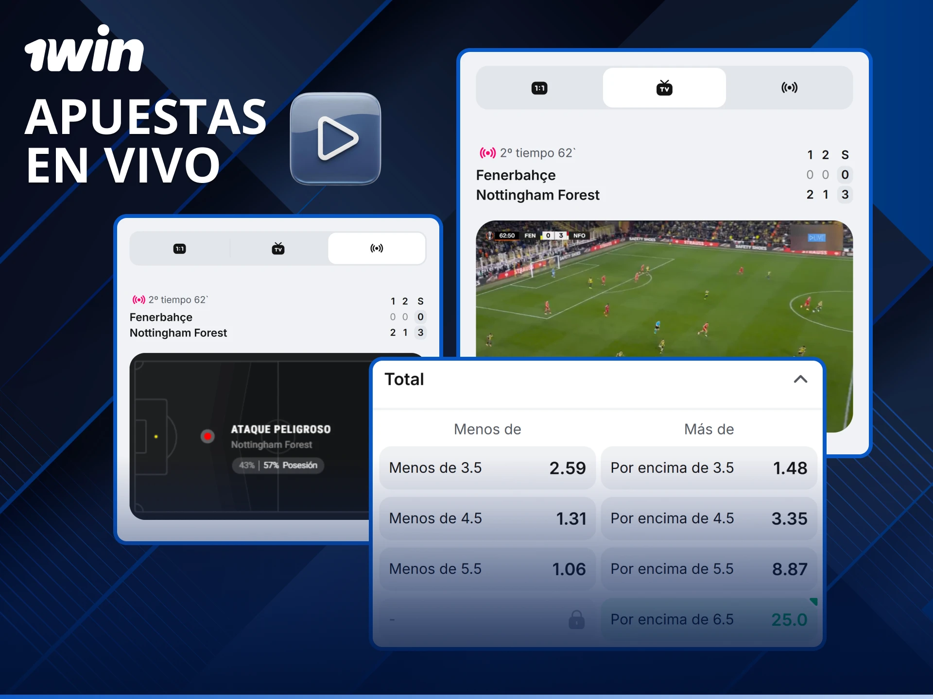 Siente la adrenalina de las apuestas en vivo en 1win con resultados en tiempo real.