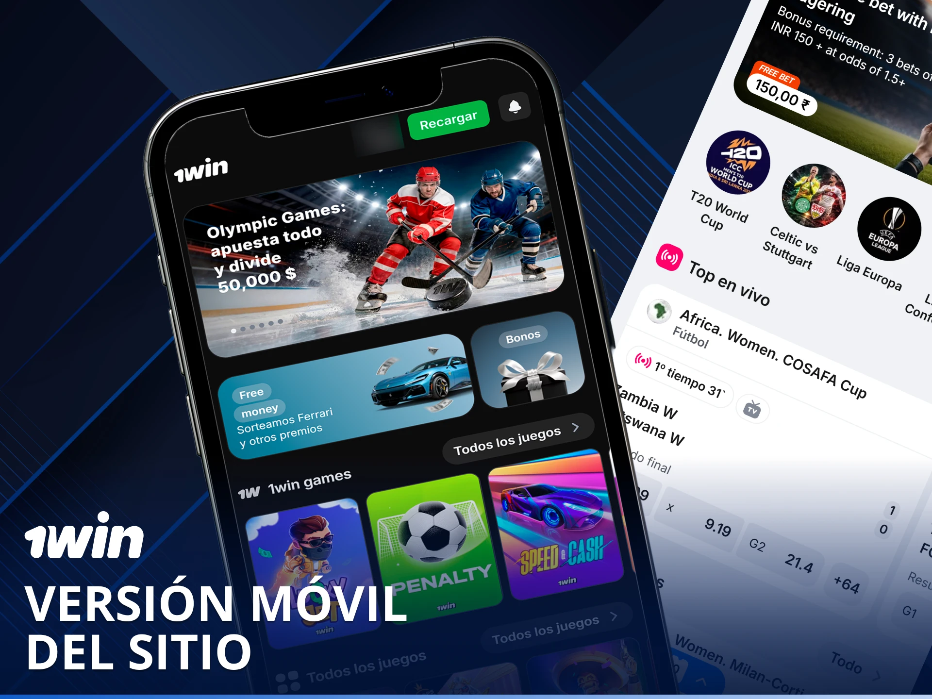 Navega por la versión móvil del sitio web 1win sin necesidad de descargas.