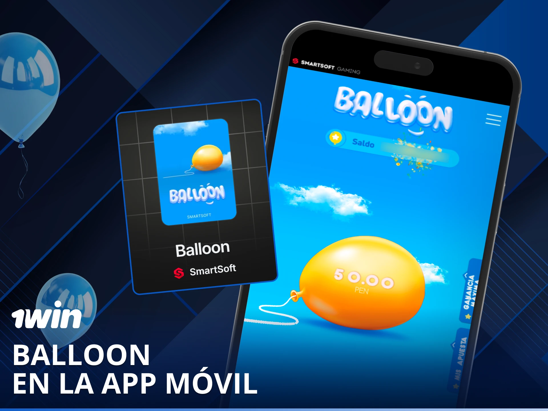 Diviértete al jugar Balloon en la app móvil de 1win con una interfaz optimizada.