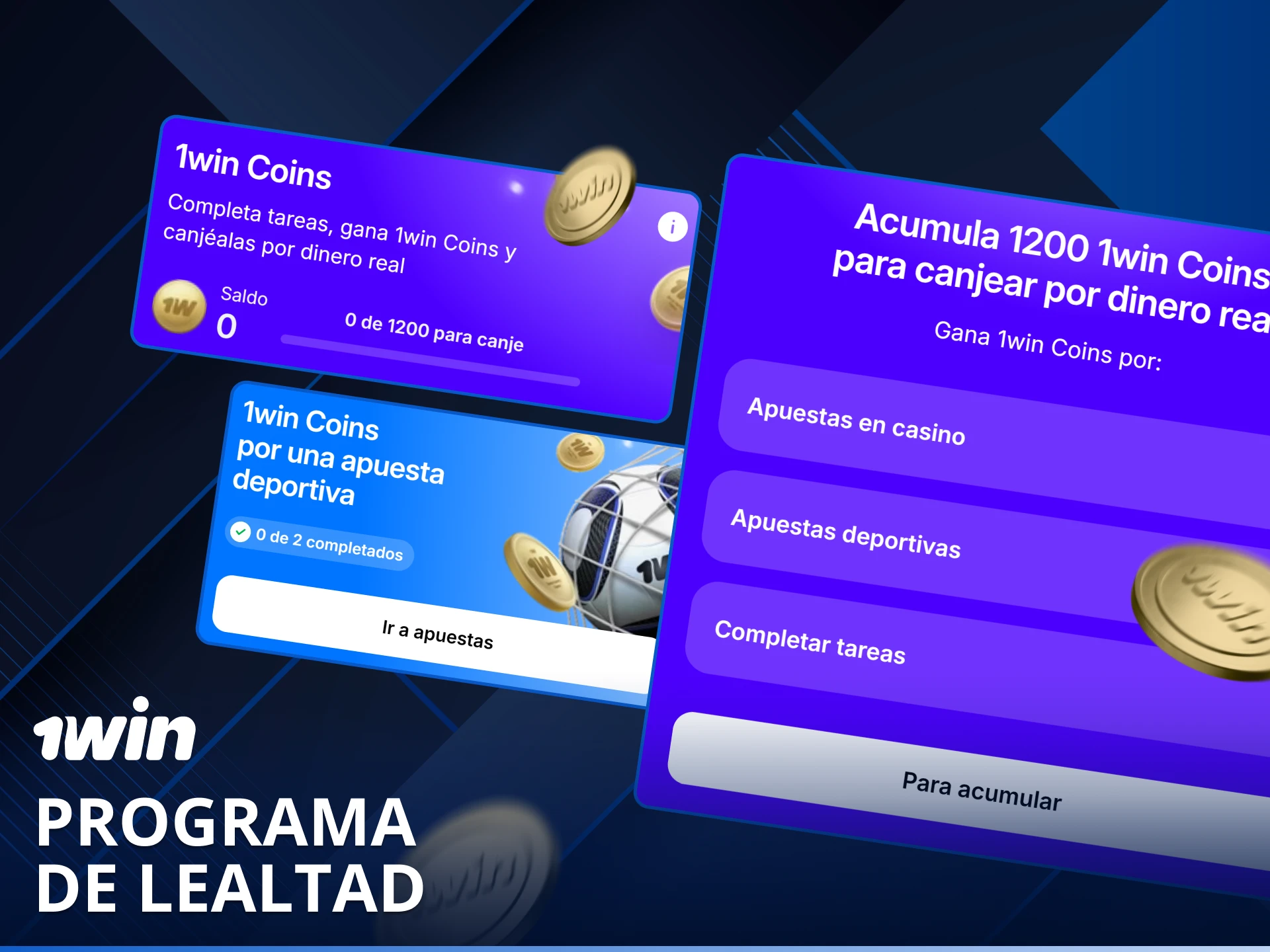 Acumula puntos y obtén recompensas en el programa de lealtad de 1win.