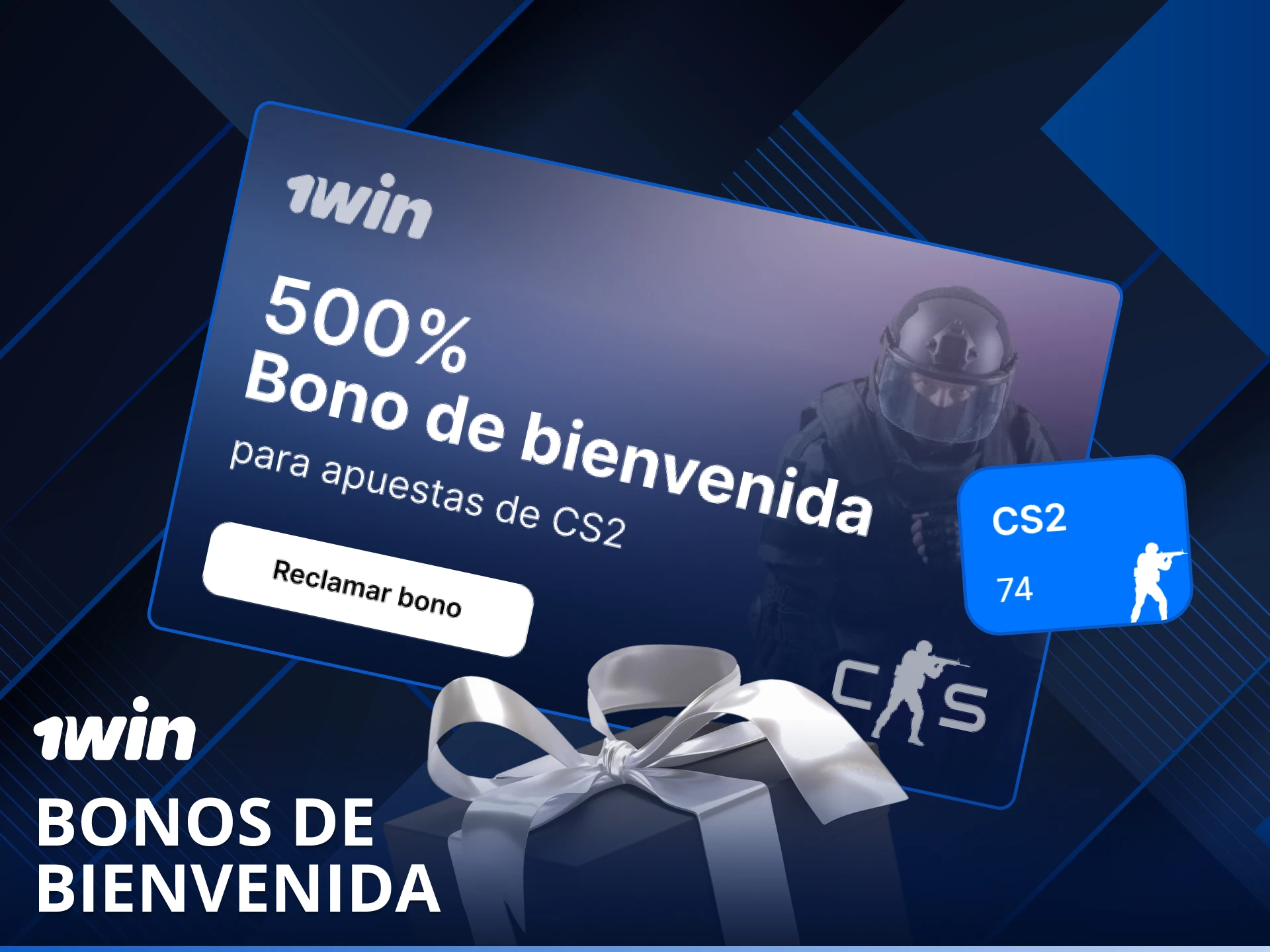 Activa los bonos de bienvenida para apuestas de CS2 en 1win Perú al registrarte.