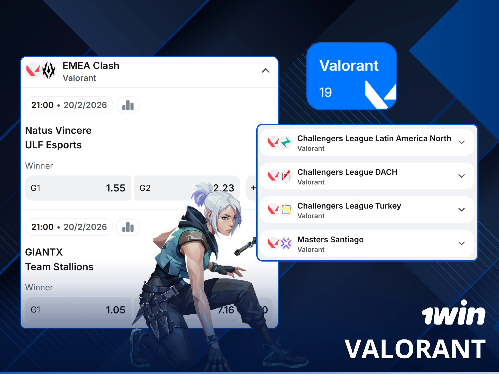 Sigue las competencias globales de Valorant y gana con 1win en Perú.