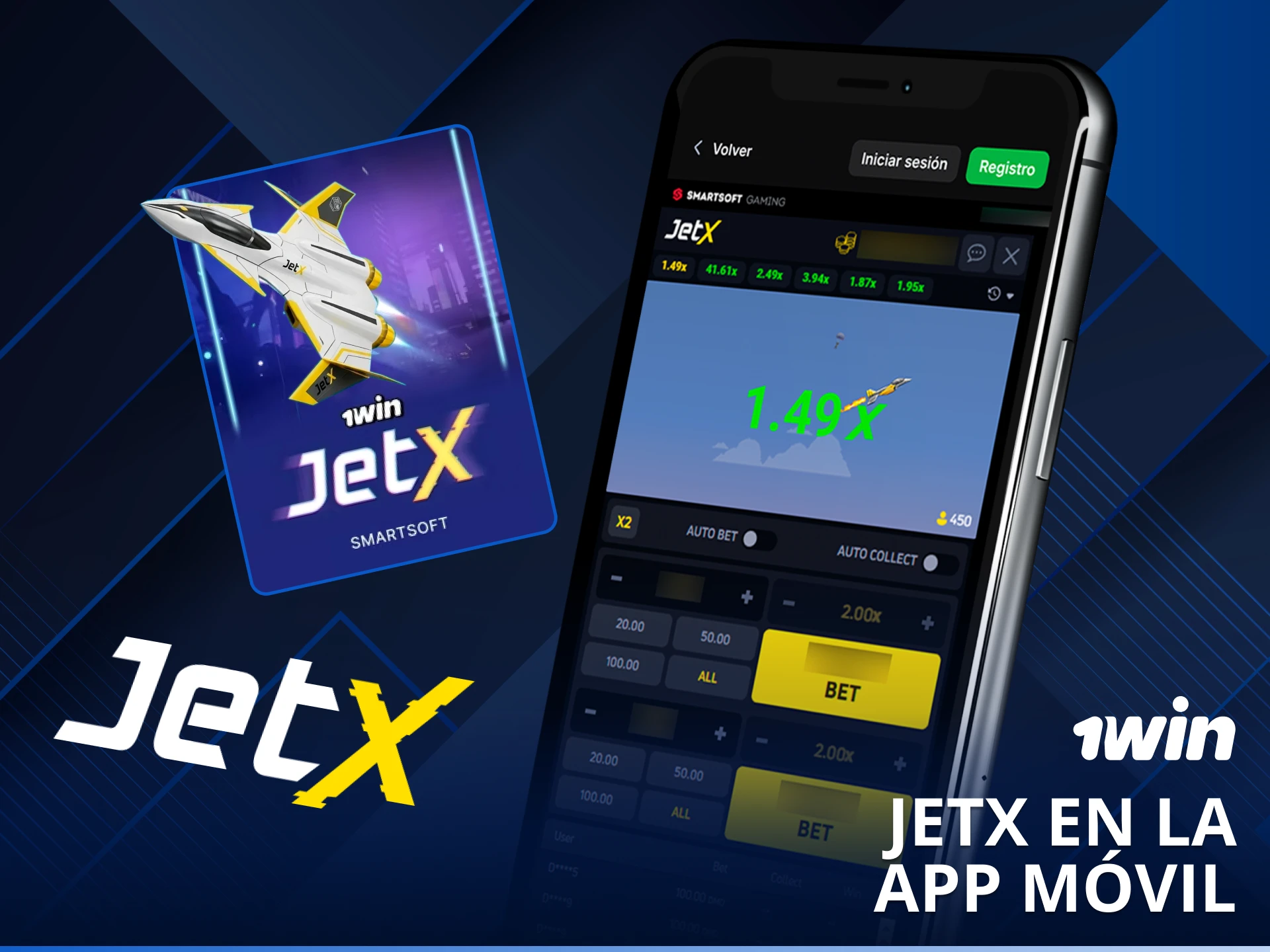 Disfruta de la libertad de jugar JetX en la app móvil de 1win desde cualquier lugar de Perú.