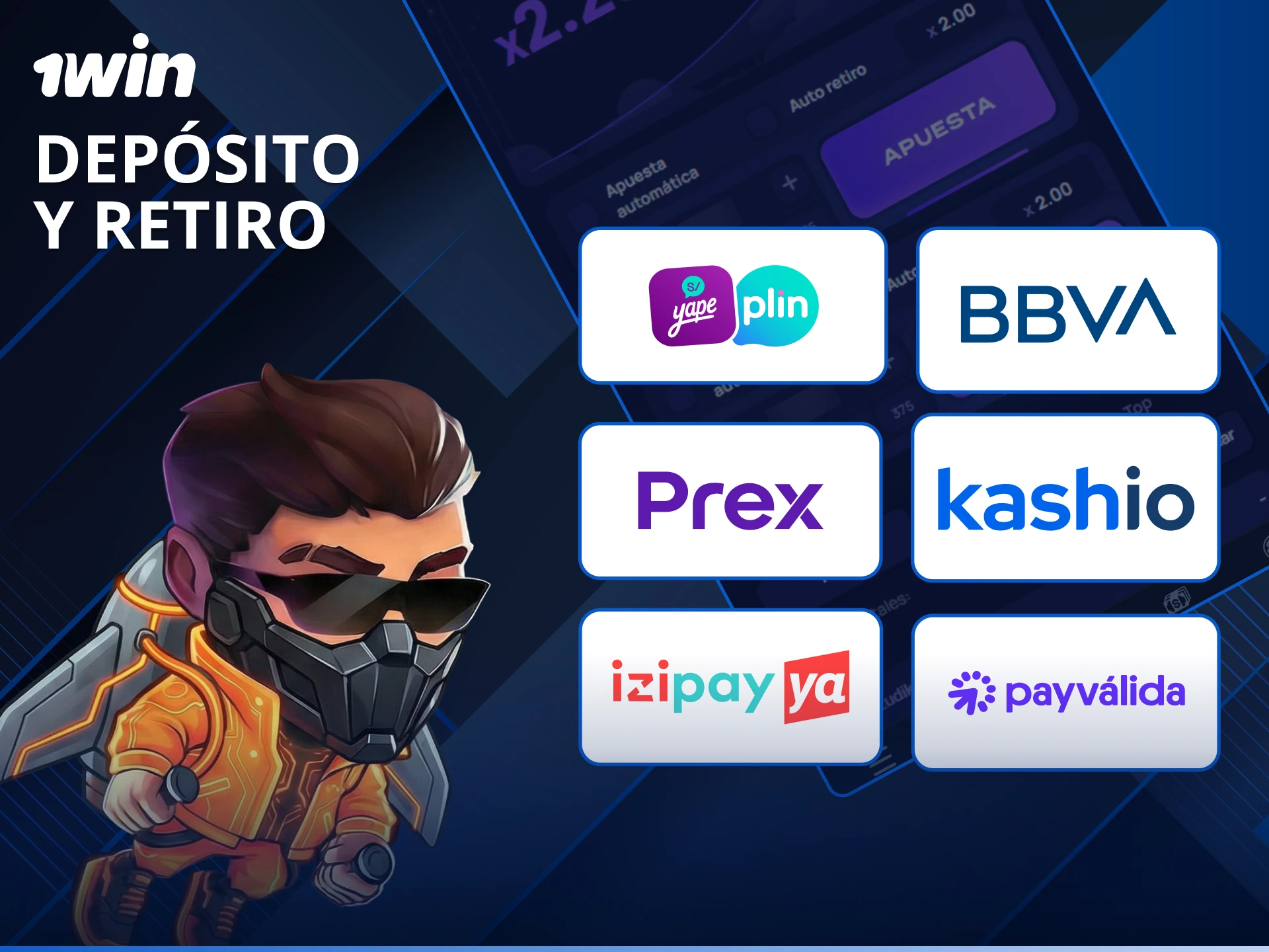 Consulta los métodos de depósito y retiro en 1win para Lucky Jet de forma segura.