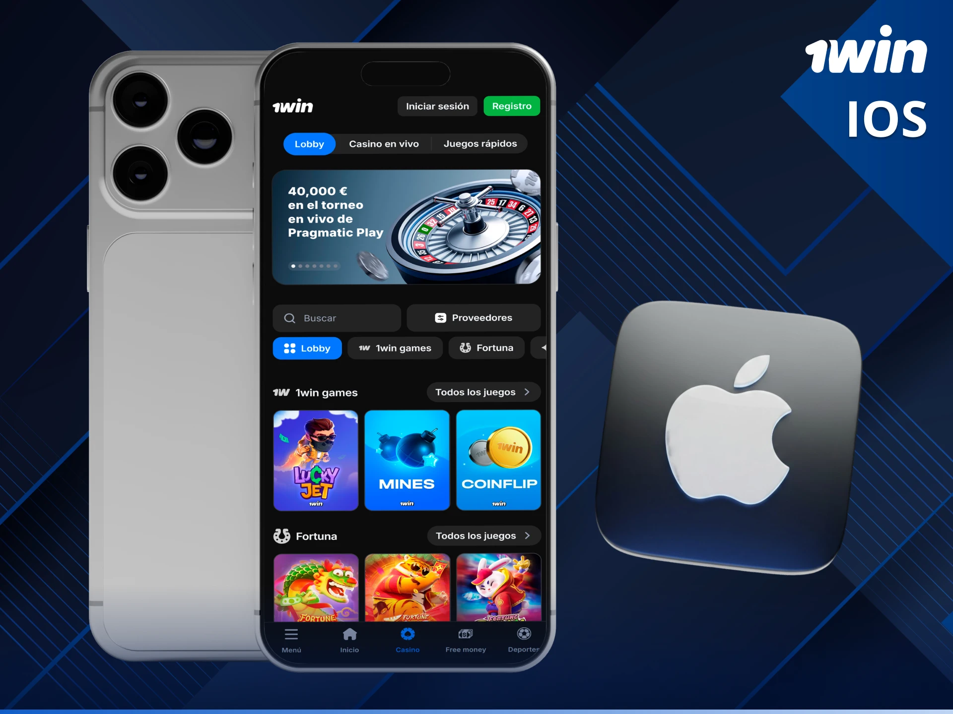 Descarga la aplicación de 1win para iOS y juega desde tu iPhone en Perú.