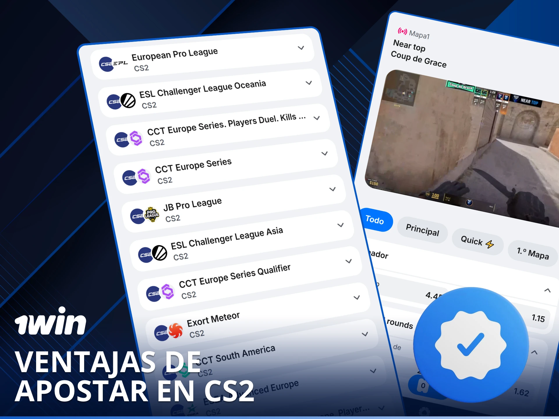 Conoce las ventajas de apostar en CS2 en 1win Perú, como cuotas competitivas.