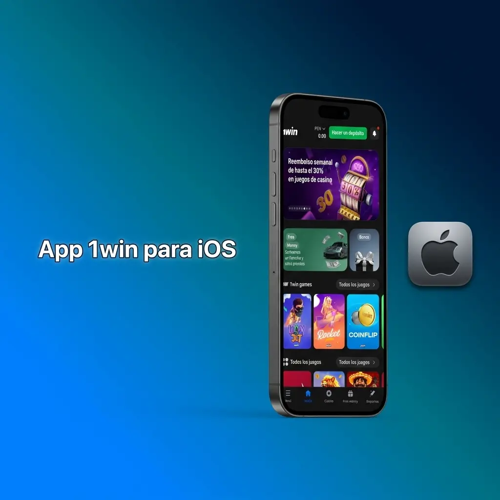 Aplicación 1win para iOS en iPhone y iPad con apuestas deportivas y casino en vivo disponible en Perú